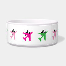 Un nouveau Black Cats & Airplanes Ceramic Pet Bowl