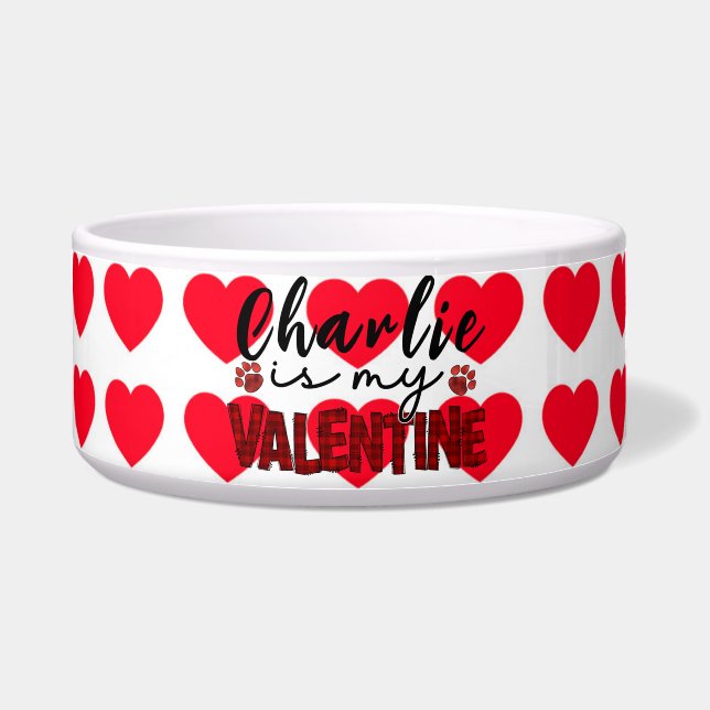 Écuelle Valentine Pet Bowl - Photo personnalisée / Design  (Devant)