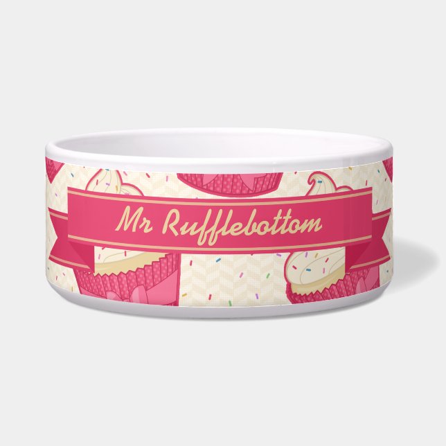 Écuelle Vanilla Sprinkle Motif Cupcake et ruban (Devant)