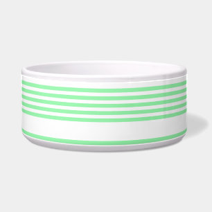 Écuelle Vert et blanc cinq bandes motif