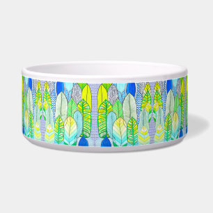 Écuelle Vert Jaune mignon Moderne Tropical Boho Feuille