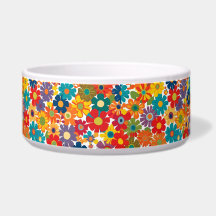 Vibrant Retro 60s Daisy Flower Power Pattern