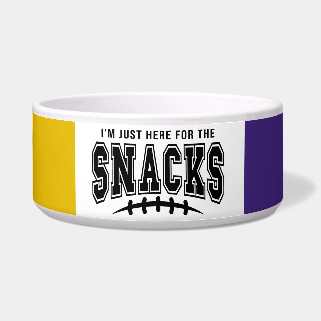 Écuelle Vikings Minnesota Ici Pour Les Snacks Animaux (Devant)