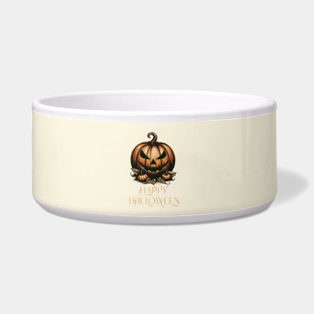 Écuelle Vintage heureux citrouille Halloween (Devant)