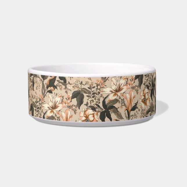 Écuelle Vintage motif floral céramique poêle Bowl (Devant)