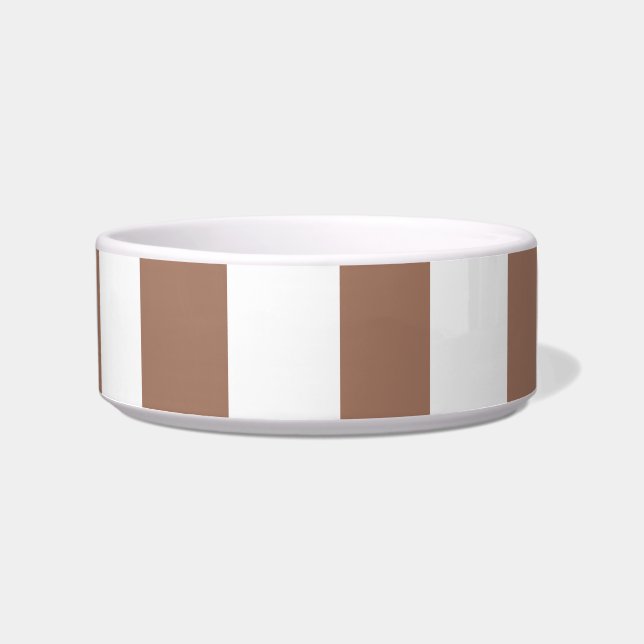 Écuelle Vintages bandes verticales Mocha Mousse Blanc (Devant)