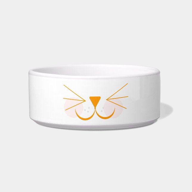 Écuelle Visage de chaton mignon rose orange dessin animé (Devant)