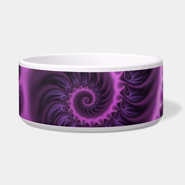 Écuelle Vivid Cool Abstrait rose violet Fractal Art Spiral (Devant)