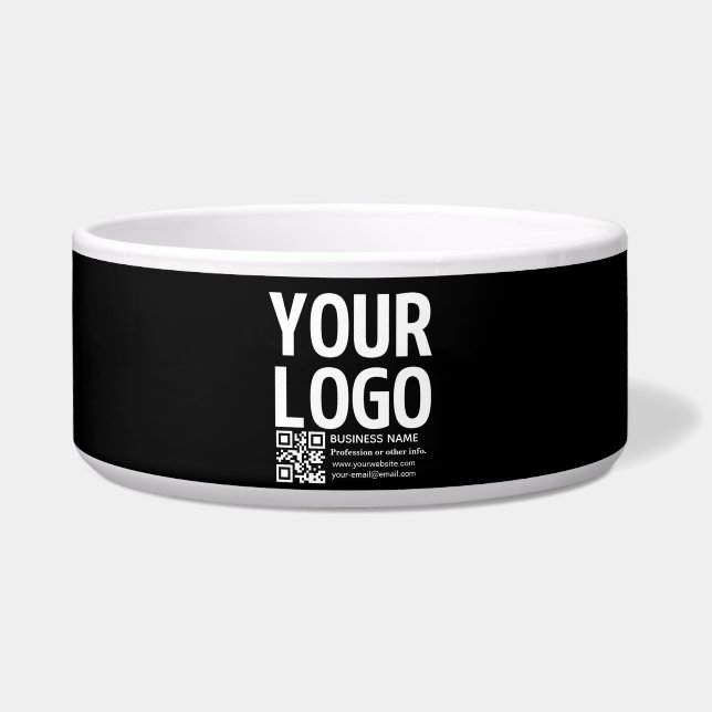 Écuelle Votre logo avec code QR et texte modifiables  (Devant)