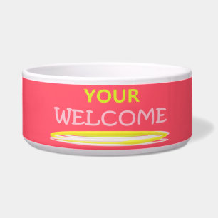 Écuelle VOTRE message d'accueil couleurs pâles et type de
