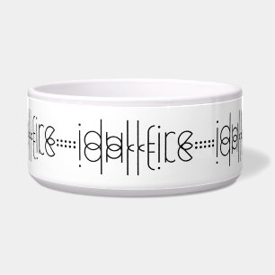 Écuelle Votre nom en tant que glyphes Aliens Unique Blanc