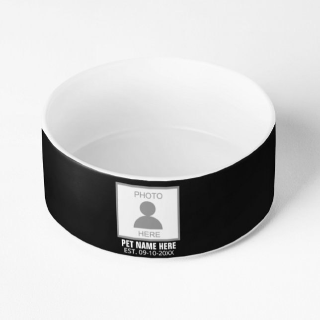 Écuelle Votre photo ici Nom et âge (Créateur téléchargé)