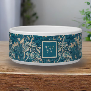 Écuelle William Morris Tealish Blue Tulip avec Monogramme