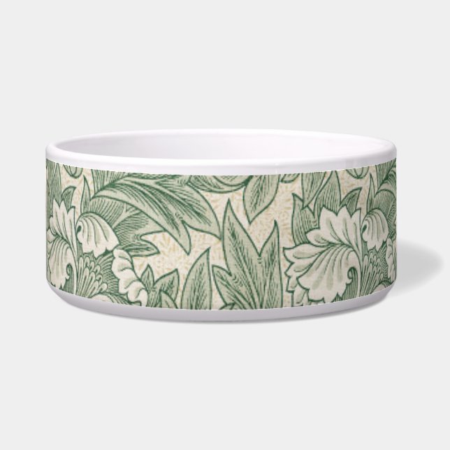 Écuelle William Morris tulip fond textile vert (Devant)