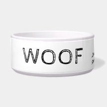 Woof Cute Rustic Texte Personnalisé Animaux