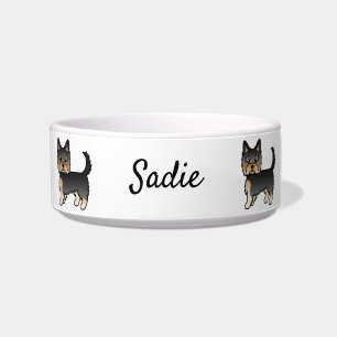 Écuelle Yorkshire Terrier noir et feu Dessin animé Chien &