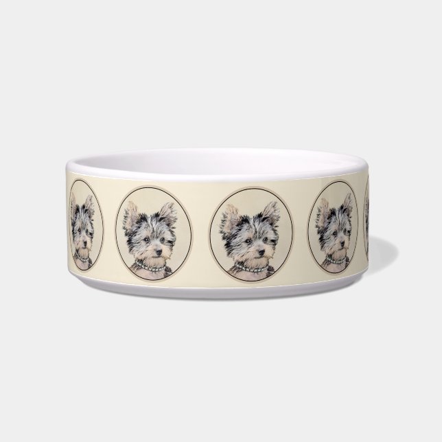 Écuelle Yorkshire Terrier Puppy Peinture Chien original (Gauche)