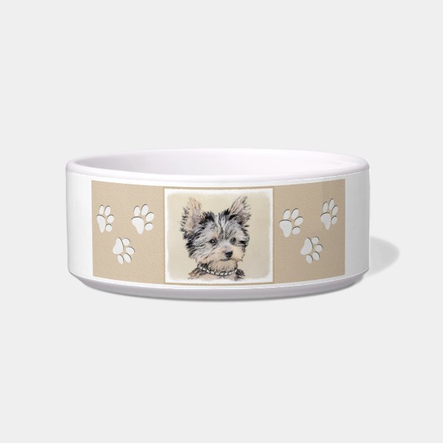 Écuelle Yorkshire Terrier Puppy Peinture originale Chien (Droite)