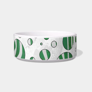 Écuelle Zebra Green et White Polka Dot