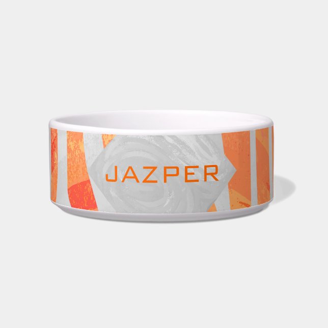 Écuelle Zebra Monogram orange et blanc (Devant)