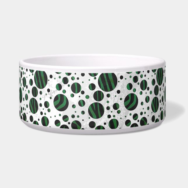 Écuelle Zebra noir et vert Polka point (Droite)