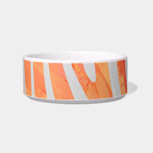 Écuelle Zebra Orange and White Print