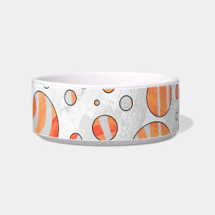 Écuelle Zebra Orange et White Polka Dot