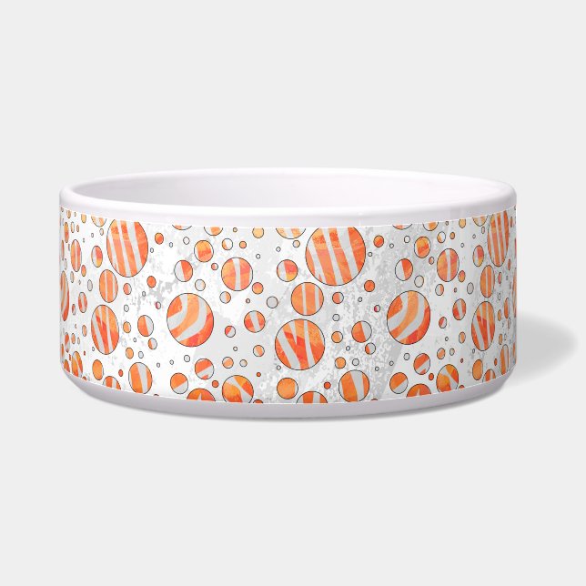 Écuelle Zebra Orange et White Polka Dot (Droite)