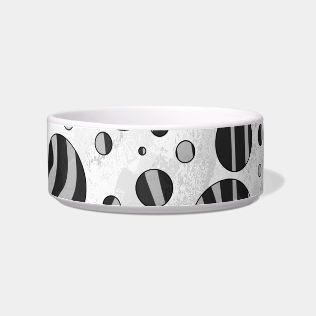 Écuelle Zebra Polka point noir et gris clair (Droite)