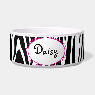 Écuelle Zebra Stripes avec nom personnalisé