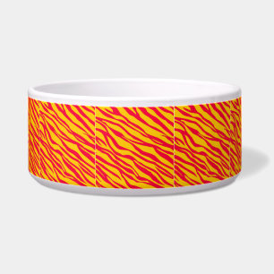 Écuelle Zèbre rouge et orange rayé