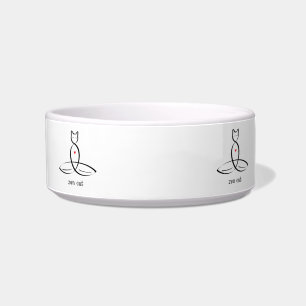 Écuelle Zen Cat - Texte de style élégant.