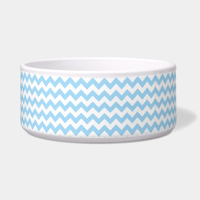 Écuelle Zigzag bleu, Chevron bleu, Motif géométrique (Devant)
