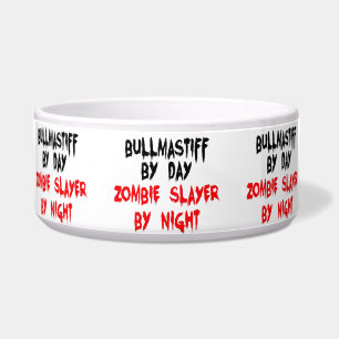 Écuelle Zombie Slayer Bullmastiff Chien race Bowl