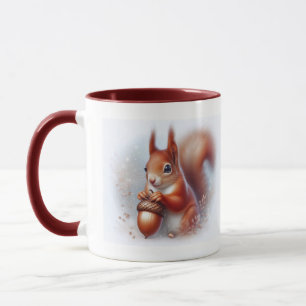Écureuil avec tasse de gland