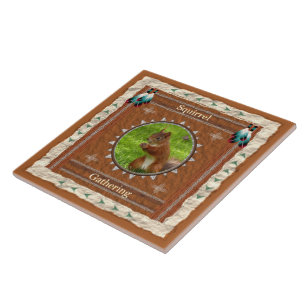 Écureuil - Collecte de carreaux en céramique