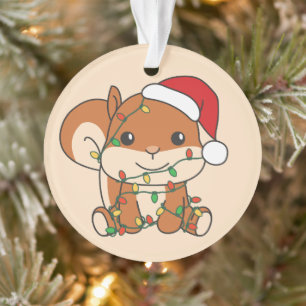 Écureuil de Noël Animaux d'hiver Écureuil de vacan