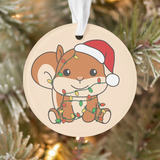 Écureuil de Noël Animaux d'hiver Écureuil de vacan (Arbre)