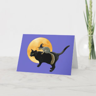 Écureuil de sorcière sur la carte de chat