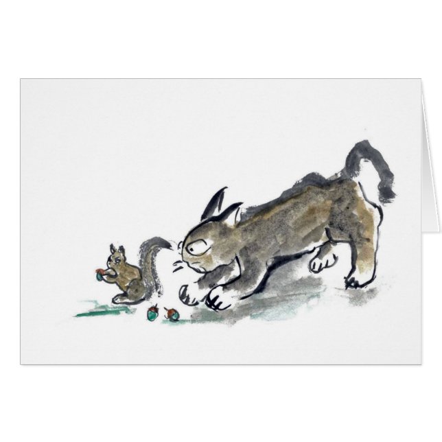 Écureuil et chat (Devant horizontal)