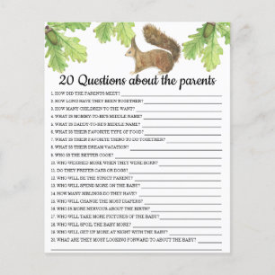 Écureuil - jeux - 20 questions sur les parents