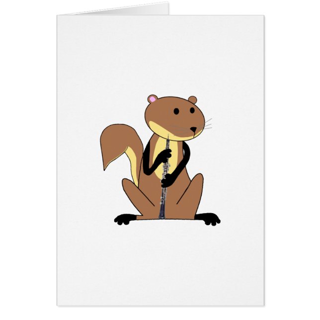 Écureuil jouant le hautbois (Devant)