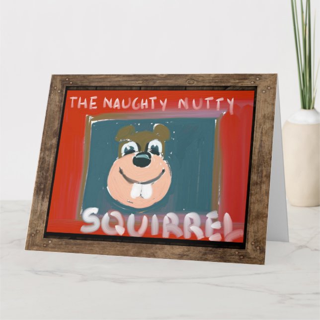 Écureuil Joyeux Anniversaire Grande carte de voeux (Devant)