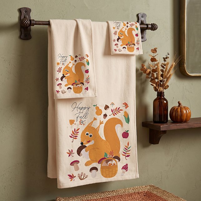 Écureuil mignon d'automne avec texte personnalisé  (Créateur téléchargé)