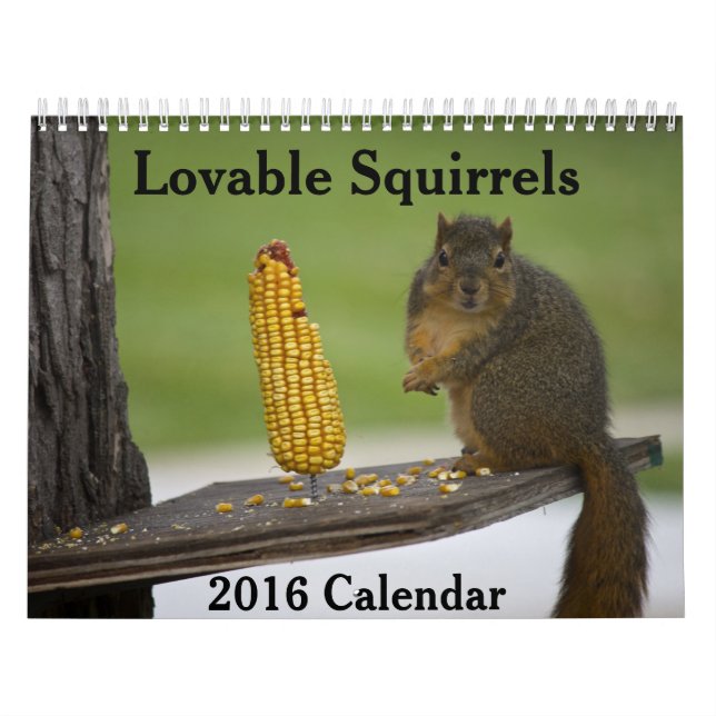 Écureuils amovibles Calendrier 2016 (Protection)