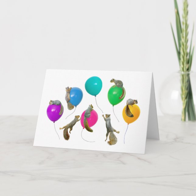Écureuils sur la carte de ballons (Devant)