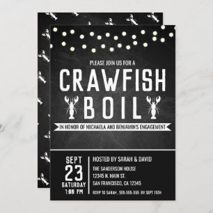 Écuve Crawfish Boil Cajun Engagement Party Invitat