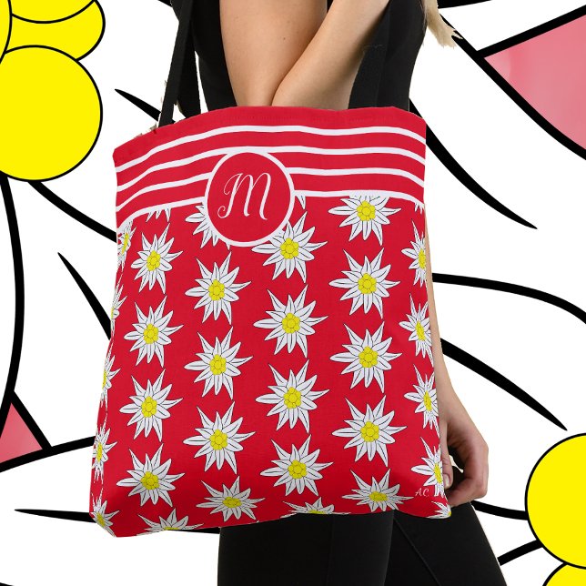 Edelweiss Et Stripes Sac fourre-tout Rouge Monogra (Créateur téléchargé)