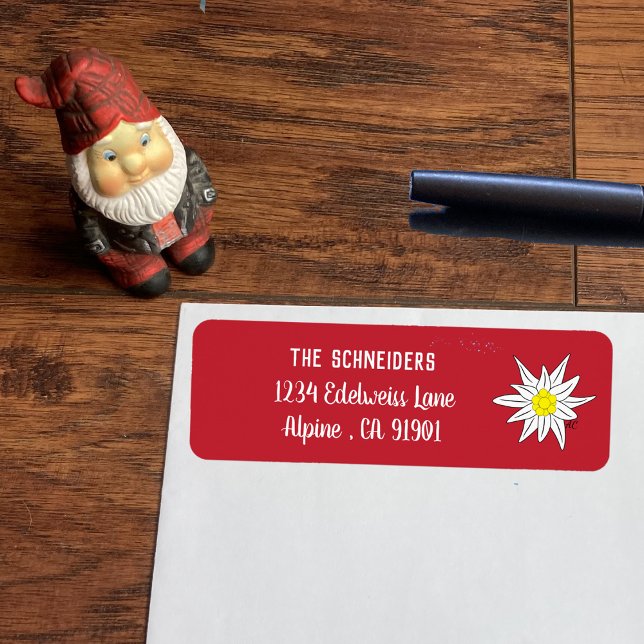 Edelweiss | Étiquettes d'adresse de retour des fle (Créateur téléchargé)