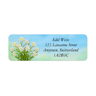 Edelweiss Fleurs alpines Étiquettes